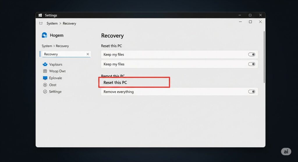 How to factory reset ASUS laptop