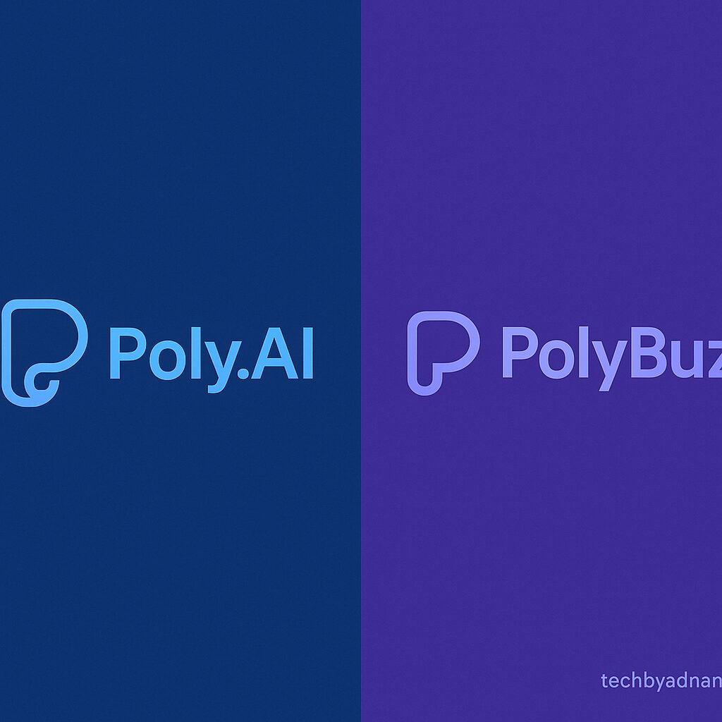 Poly AI rebranding to PolyBuzz logo 2025
